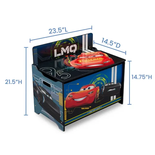 Vista 4 de Delta Children Caja de juguetes de lujo, Disney/Pixar Cars