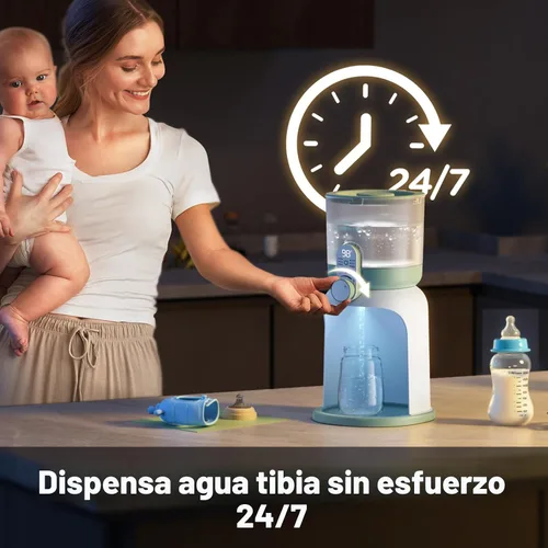 Vista 4 de Momcozy Calentador de agua de doble luz para alimentación nocturna, calentador de biberones instantáneo para hacer fórmula, capacidad de 57 onzas