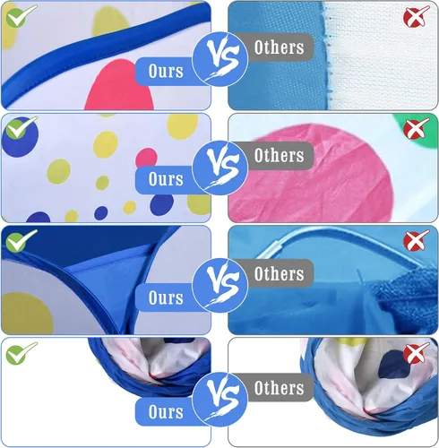 Vista 3 de Piscina de Pelotas para Niños, Tienda de Juego Emergente Azul Grande para Niños Pequeños de 1-3 Años Niñas y Niños para Juego Interior y Exterior