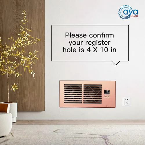 Vista 6 de Ventilador de refuerzo Register para agujeros de 4" x 10", marrón
