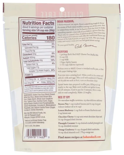 Vista 2 de Bob's Red Mill Mezcla de magdalenas sin gluten, 16 onzas (paquete de 4) - Sin gluten, Kosher