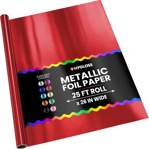 Vista 9 de Hygloss Products - Papel de aluminio metálico brillante, hojas de 20 x 26 pulgadas para artes, manualidades y envoltura de Navidad