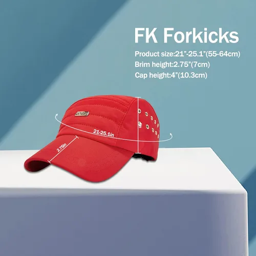 Vista 2 de FK FORKICKS Gorra de béisbol lavable a rayas para hombre y mujer, Negro