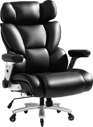 Vista 3 de FLEXISPOT Silla de oficina grande y alta de 600 libras para personas pesadas, silla de escritorio de computadora resistente con soporte lumbar