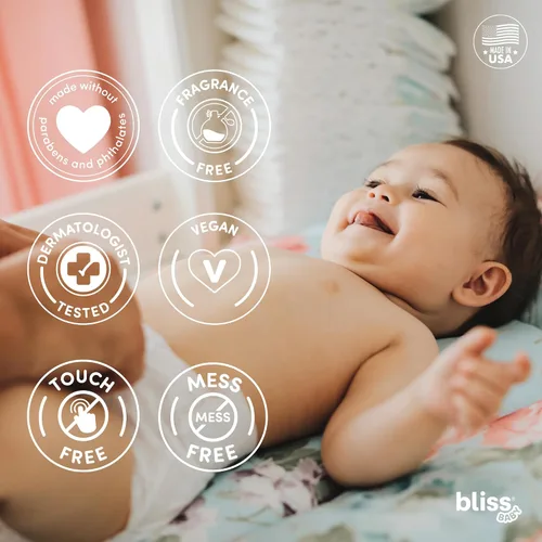 Vista 3 de Bliss Spray de crema para la dermatitis del pañal para bebés, sin fragancia, sin contacto ni desorden, trata, alivia y previene la erupción