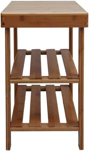 Vista 4 de Zapatero pequeño, banco de zapatos, taburete de bambú, organizador de almacenamiento de zapatos de pie, cubierta de tela no tejida, estante de baño