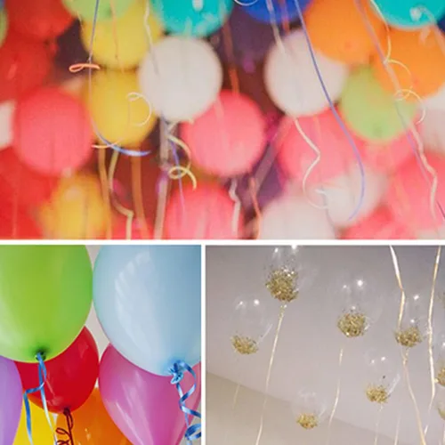 Vista 2 de Cinta rizadora negra prensada, rollo de cuerda de globos de 500 yardas para envolver regalos (1,499.3 ft x 0.197 in)