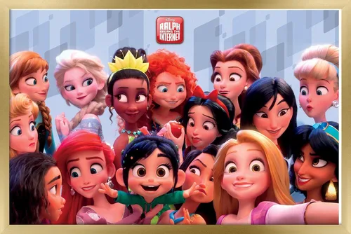 Vista 14 de Trends International Disney Wreck It Ralph: Ralph Breaks The Internet - Póster de pared de princesa, 14.725 x 22.375 pulgadas, versión enmarcada