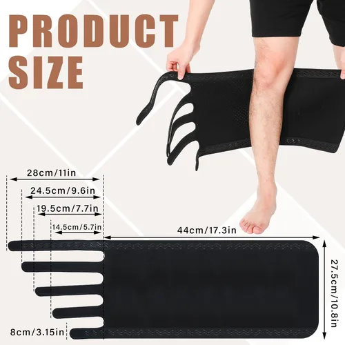 Vista 2 de 2 Piezas Vendas de Compresión para Linfedema Pantorrilla Abrazadera Ajustable 5 Correas Vendas para Piernas para Linfedema Pantorrilla Hinchada