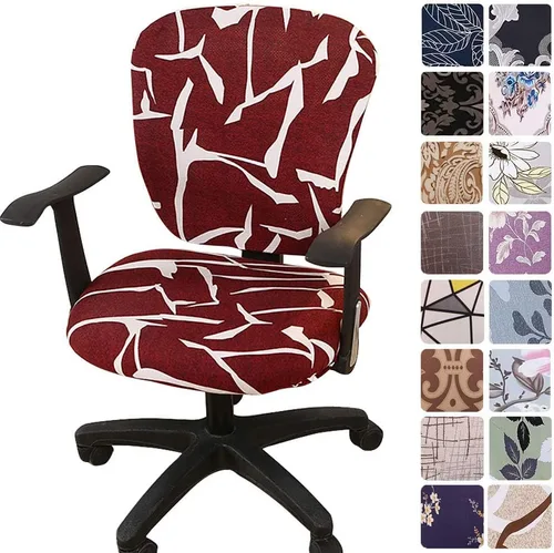 Vista 8 de Melaluxe - Funda para silla de oficina de computadora, funda universal protectora y elástica, cubierta elástica para silla giratoria