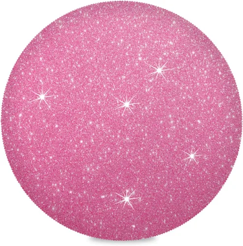 Vista 6 de Manteles individuales rosados con purpurina rosa para manteles individuales para mesa de cocina, manteles individuales para fiestas de hierba