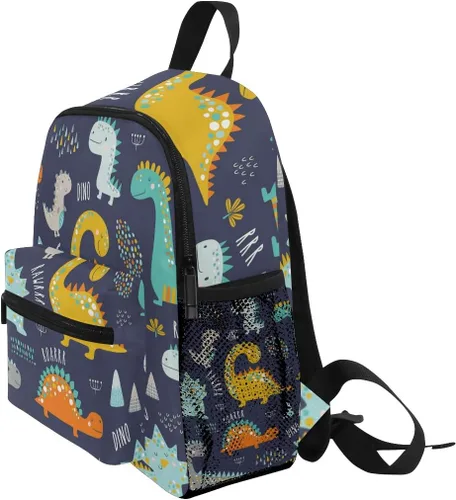 Vista 3 de Mochila con bonito dinosaurio, preescolar, guardería, de viajes, para niña y niño, Multi, talla única, Viajar