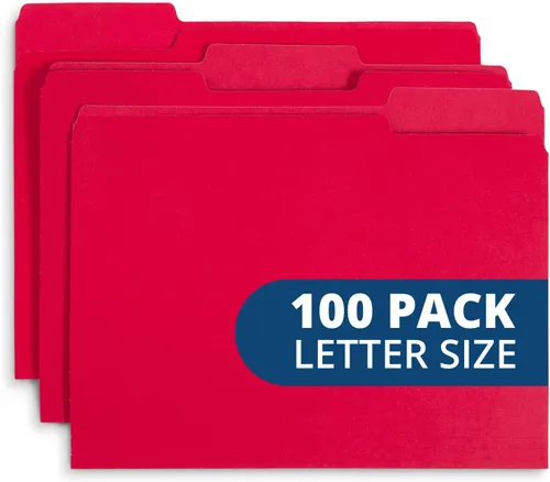 Vista 12 de Blue Summit Supplies 100 carpetas de archivos, cartas, colores surtidos