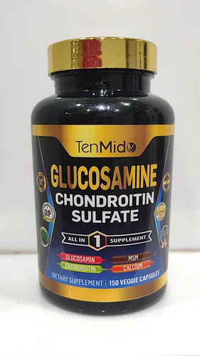 Vista 2 de Suplemento MSM de glucosamina condroitina para hombres y mujeres - Fórmula 4 en 1 - Apoyo a la salud de las articulaciones y los huesos - 150