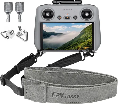 Vista 3 de FPVtosky Estuche rígido para DJI Air 3S/Air 3 Drone/Fly More Combo, impermeable Air 3S Hard Shell Estuche de transporte Accesorios+Cordón