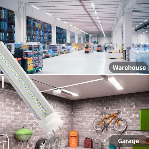 Vista 4 de TSEXES Tubo de luz LED T8 de 2 pies, 12 W (equivalente a 30 W), derivación de lastre, 1560 LM, tubo fluorescente de repuesto LED F20T10 T20T12, 5000