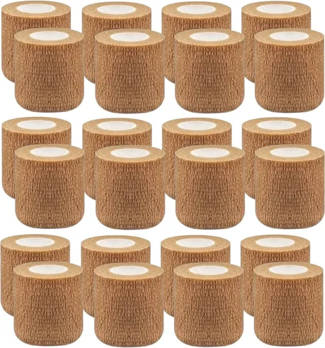 Vista 11 de Paquete de 8 envolturas para caballos de 6 pulgadas x 5 yardas, vendajes grandes autoadhesivos, cinta atlética elástica autoadhesiva, envoltura