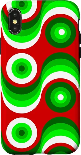 Vista 5 de iPhone 16 ugly christmas mod groovy red green 1960s 1970 retro vintage Case
