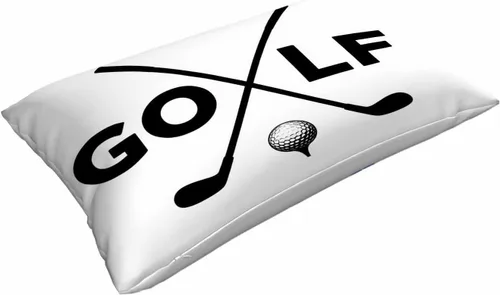 Vista 3 de Mugod Funda de cojín negra con símbolo de palos de golf, funda de almohada para cama, sofá, oficina, decoración de 20 x 30 pulgadas