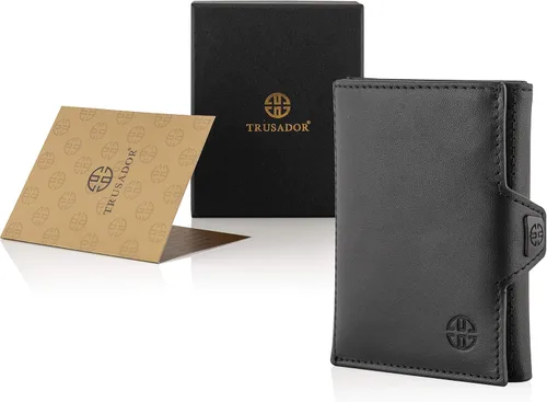 Vista 7 de TRUSADOR Verona - Cartera unisex de piel con bolsillo frontal