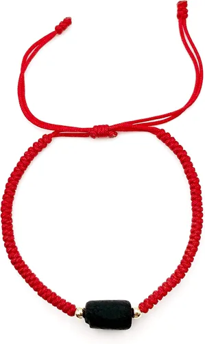 Vista 2 de Red String Protection Bracelet for Women Against Evil Eye Genuine Jet Stone Azabache Contra el Mal de Ojo