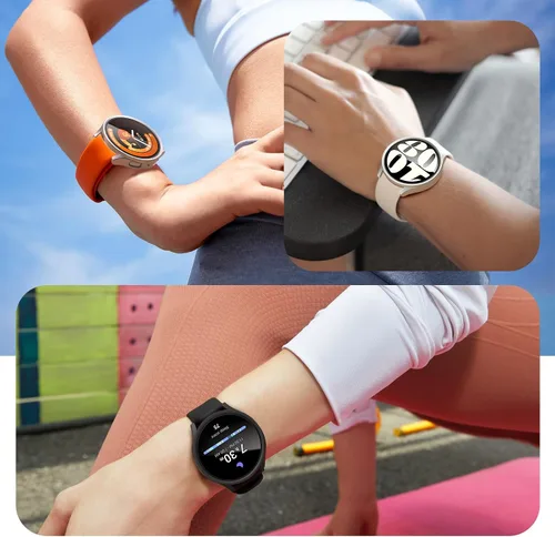 Vista 7 de [Paquete de 5+5] Funda protectora de pantalla para Galaxy Watch 7 de 40 mm, cubierta protectora impermeable + protector de pantalla de vidrio