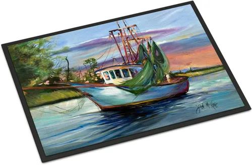 Vista 195 de Caroline's Treasures JMK1017JMAT - Tapete de caza de rana garza azul, 24 x 36 pulgadas, tapete para puerta delantera, interior y exterior
