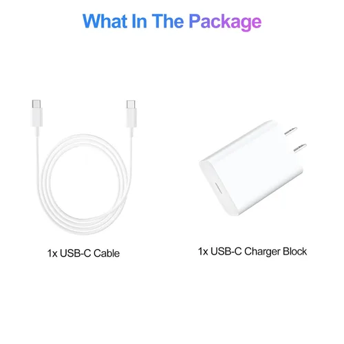 Vista 8 de APETOO Adaptador de cargador USB C de 18 W con cable de carga rápida tipo C para iPhone 17 16 15 Pro Max Plus para iPad 10th, cable USB-C de 3.3