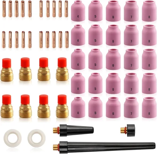 Vista 7 de 5 unids TIG soldadura 57Y02 tapa trasera larga para la antorcha de soldadura TIG wp 17 18 26 consumibles de Tig de la serie Suministros de soldadura
