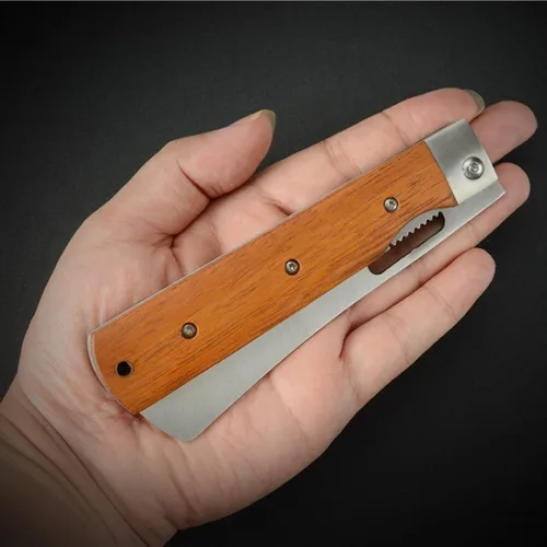 Vista 3 de Lifespace Cuchillo de chef japonés plegable de acero inoxidable 440A - Fantástico cuchillo al aire libre