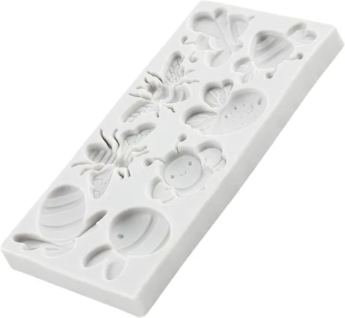 Vista 5 de Molde de silicona de abejorros para fondant de abeja, molde de chocolate para decoración de pasteles de azúcar, decoración de cupcakes, pasta