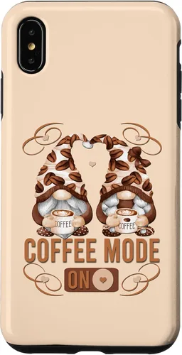 Vista 11 de iPhone 16 Funny Coffee Mode On For Women With Cute Coffee Gnomes Case