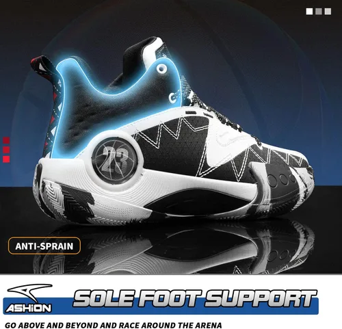 Vista 3 de ASHION Zapatos de baloncesto antideslizantes para niños