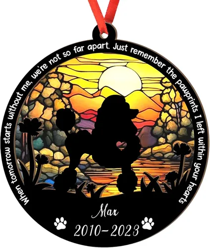 Vista 47 de Adorno personalizado para atrapasoles de sabueso afgano, adorno de Navidad de sabueso afgano – Regalo para perro amante, sabueso afgano