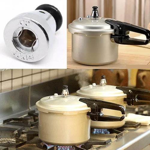 Vista 5 de Válvula universal de olla a presión, válvula de jigger de alivio de cocina, accesorios de olla a presión, piezas de repuesto 80KPA con cubierta