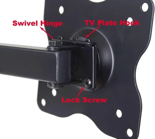 Vista 4 de VideoSecu Soporte de pared para TV con brazo articulado, mejor para 12, 13, 15, 17, 19, 20, 22, 23, 24 pulgadas, algunos modelos de hasta 26 x 27