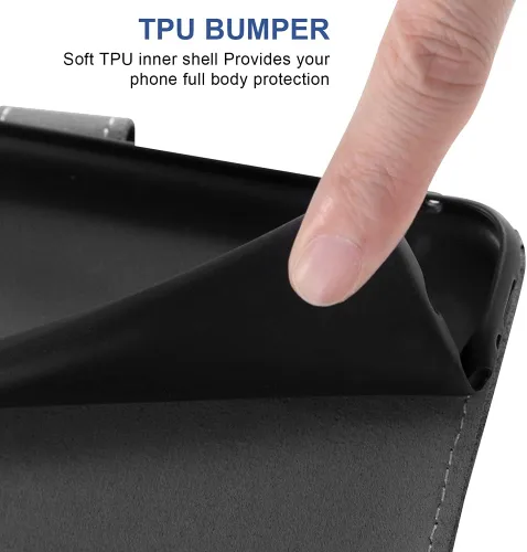 Vista 8 de Asuwish Funda compatible con Google Pixel 3a y protector de pantalla de vidrio templado, correa de muñeca, soporte para tarjetas de crédito