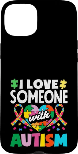 Vista 9 de Love Someone with Autism Awareness Puzzle Piece Ribbon Case for iPhone 16