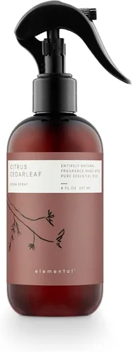Vista 7 de ILLUME Elemental Collection, vidrio natural de hoja de cedro cítrico, vela de 11.5 onzas, 11.5 onzas, rojo