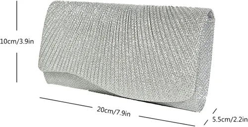 Vista 2 de AIJUN Clutch Purses for Women Sequin Envelope Evening Bag Party Prom Purse Bride Wedding Handbag with Chain