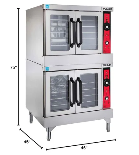 Vista 2 de Vulcan Horno de convección de gas de doble cubierta Hart