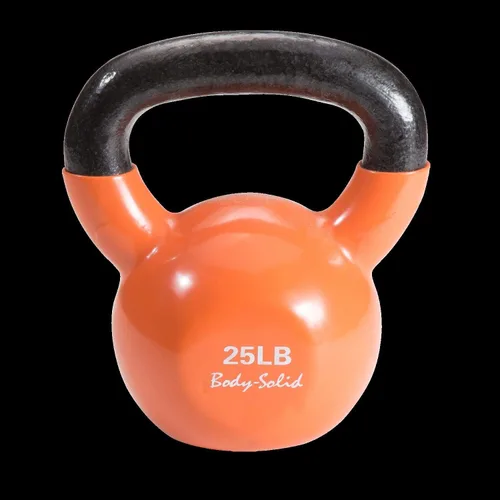 Vista 7 de Body-Solid Pesas rusas recubiertas de vinilo con asas de agarre de hervidor, pesas rusas perfectas para entrenamiento con pesas y equipos
