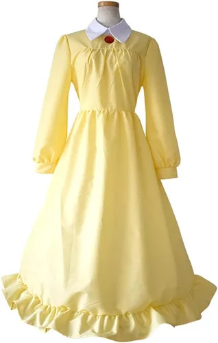 Vista 2 de Vestido de sirvienta de Sophie de manga larga para mujer, disfraz de cosplay con delantal blanco para Halloween