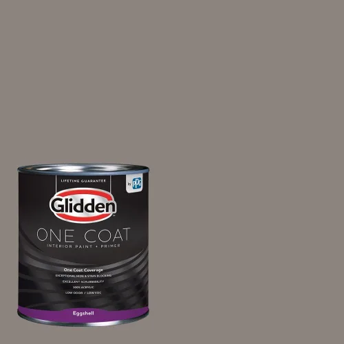 Vista 34 de Glidden Pintura Interior + Imprimación: Gris/Plata Antigua, Una Capa, Satinado, 1 Galón