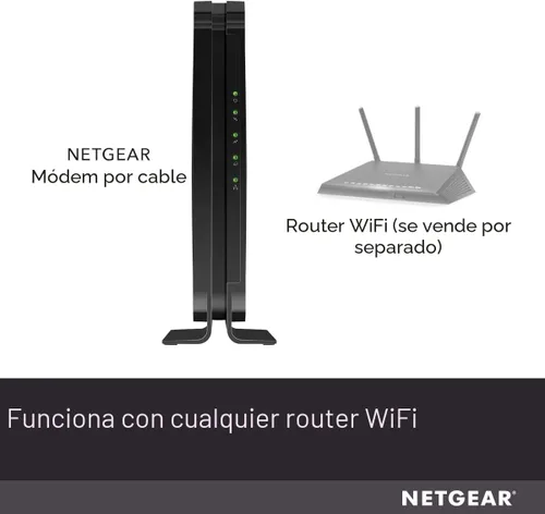 Vista 2 de NETGEAR Módem de cable DOCSIS 3.0 (CM500) Compatible con los principales proveedores de cable, incluyendo Xfinity, Cox, para planes de hasta 400 Mbps