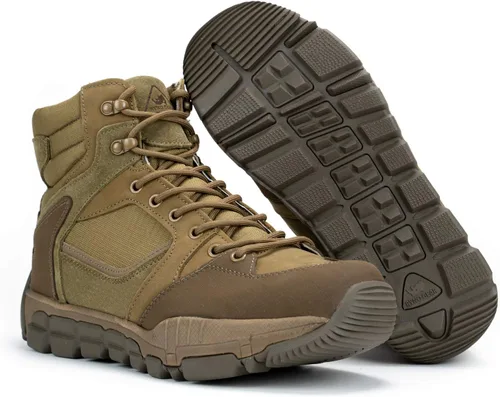 Vista 5 de RYNO GEAR Trek Coolmax Botas tácticas con cremallera lateral Beige