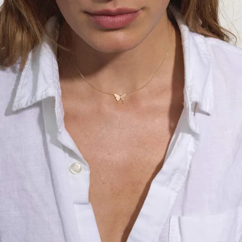 Vista 3 de VACRONA - Collar de gargantilla con cuentas delicadas de oro Collar de gargantilla de ojo malvado chapado en oro de 18 quilates Collar de cadena