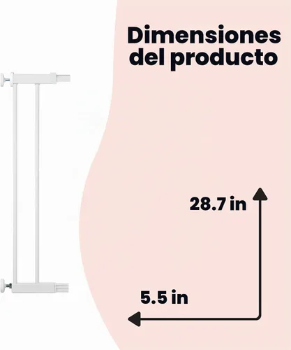 Vista 7 de Safety 1st Extensiones de 5.5 in para puerta de ajuste a presión