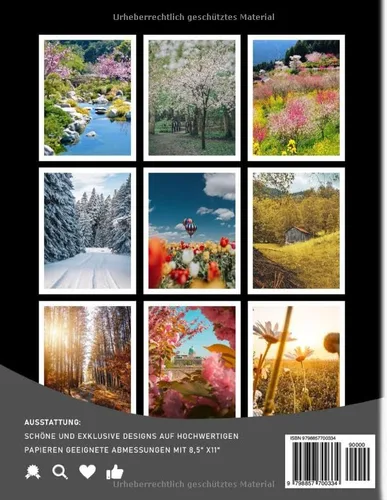 Vista 2 de VIER JAHRESZEITEN Fotobuch Wetter in Seasonal von Fotografie für Liebhaber Dekor als Geschenke Mit über 40 Seiten hochwertigen Bildern zur
