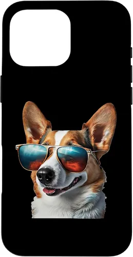 Vista 19 de iPhone 16 Pembroke Welsh Corgi with Sunglasses Case